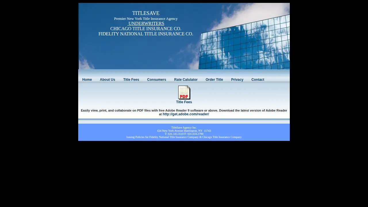 TitleSave Agency Inc page