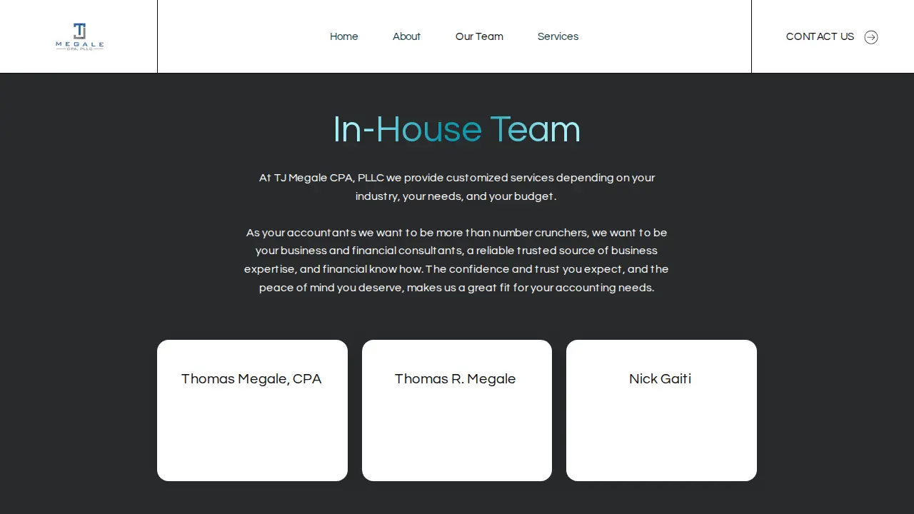 T J Megale & Associates page