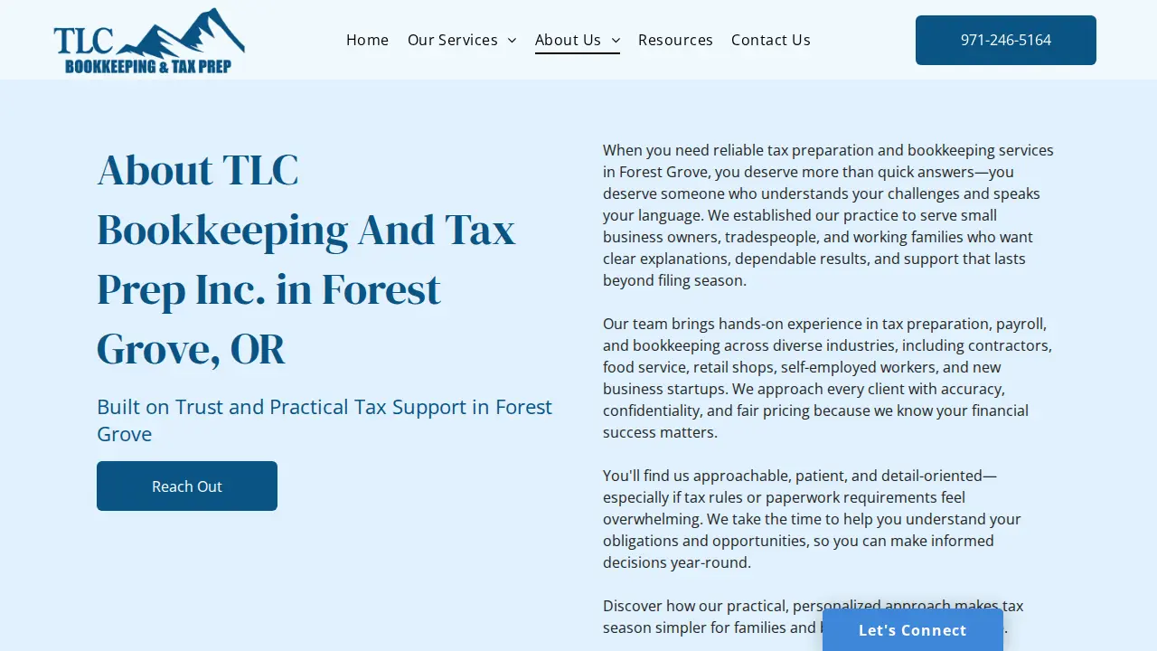 TLC Bookkeeping And Tax Prep Inc. page