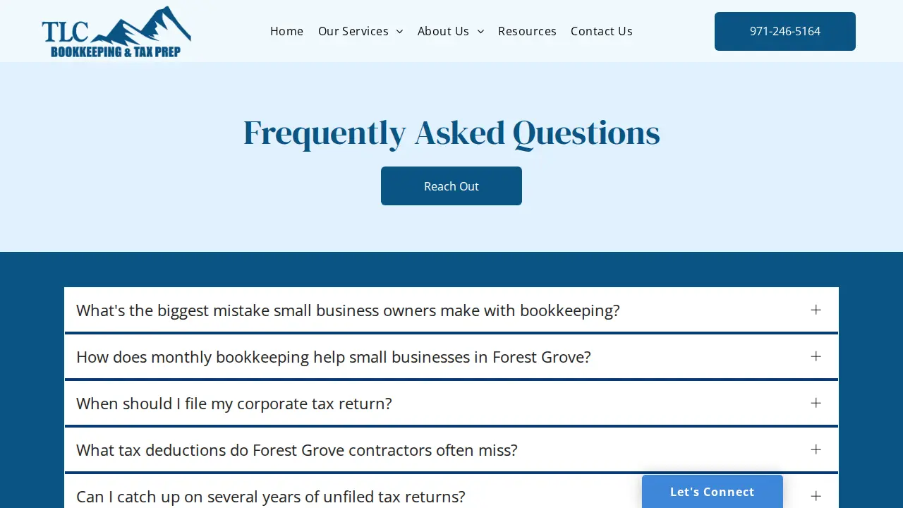 TLC Bookkeeping And Tax Prep Inc. page