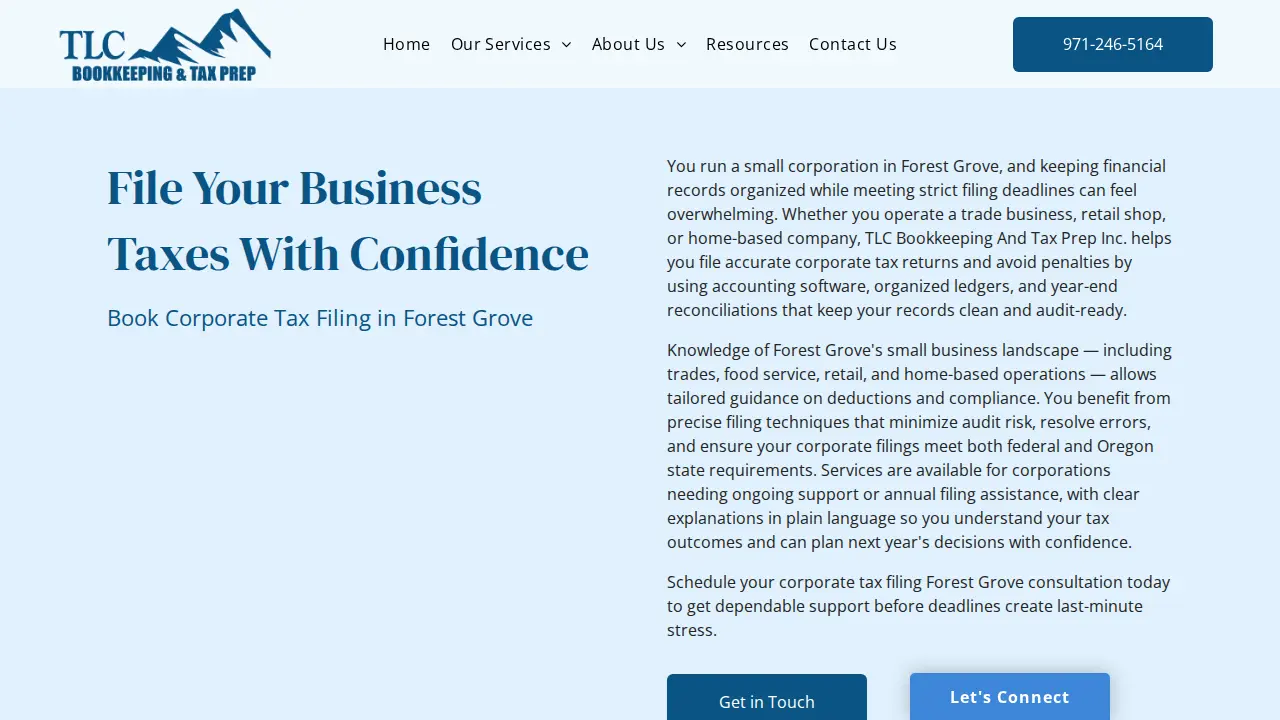 TLC Bookkeeping And Tax Prep Inc. page