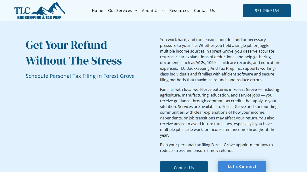 TLC Bookkeeping And Tax Prep Inc. page
