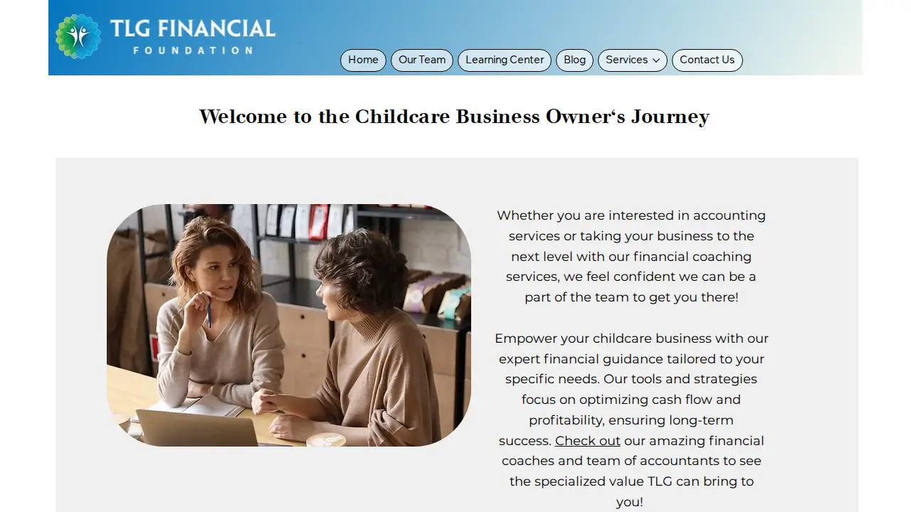 TLG Financial Foundation page