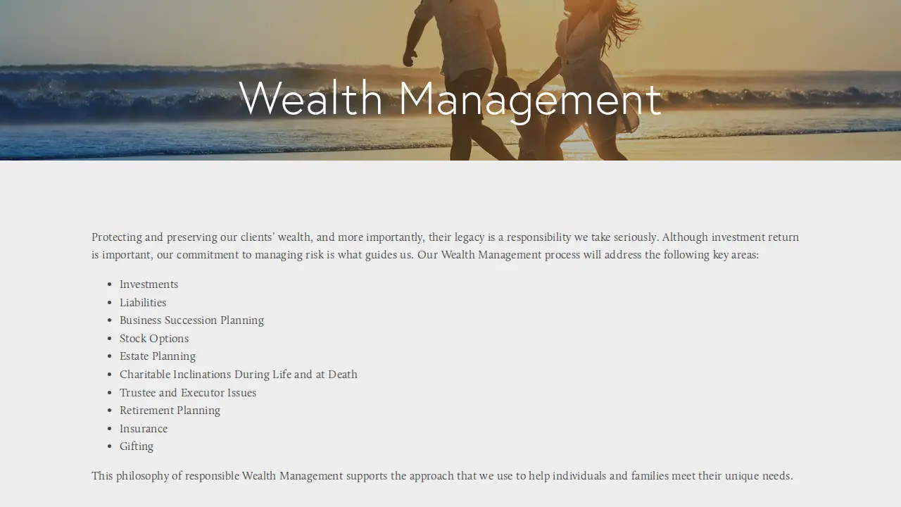 TL Private Wealth page