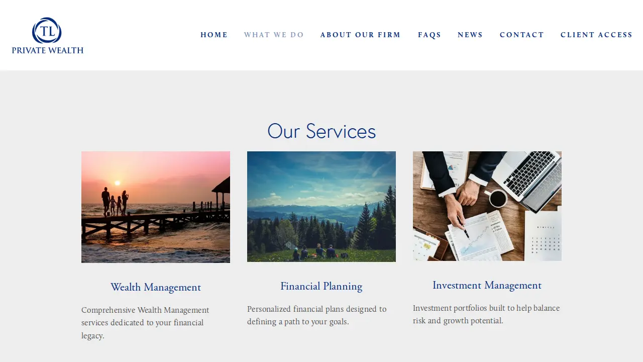 TL Private Wealth page