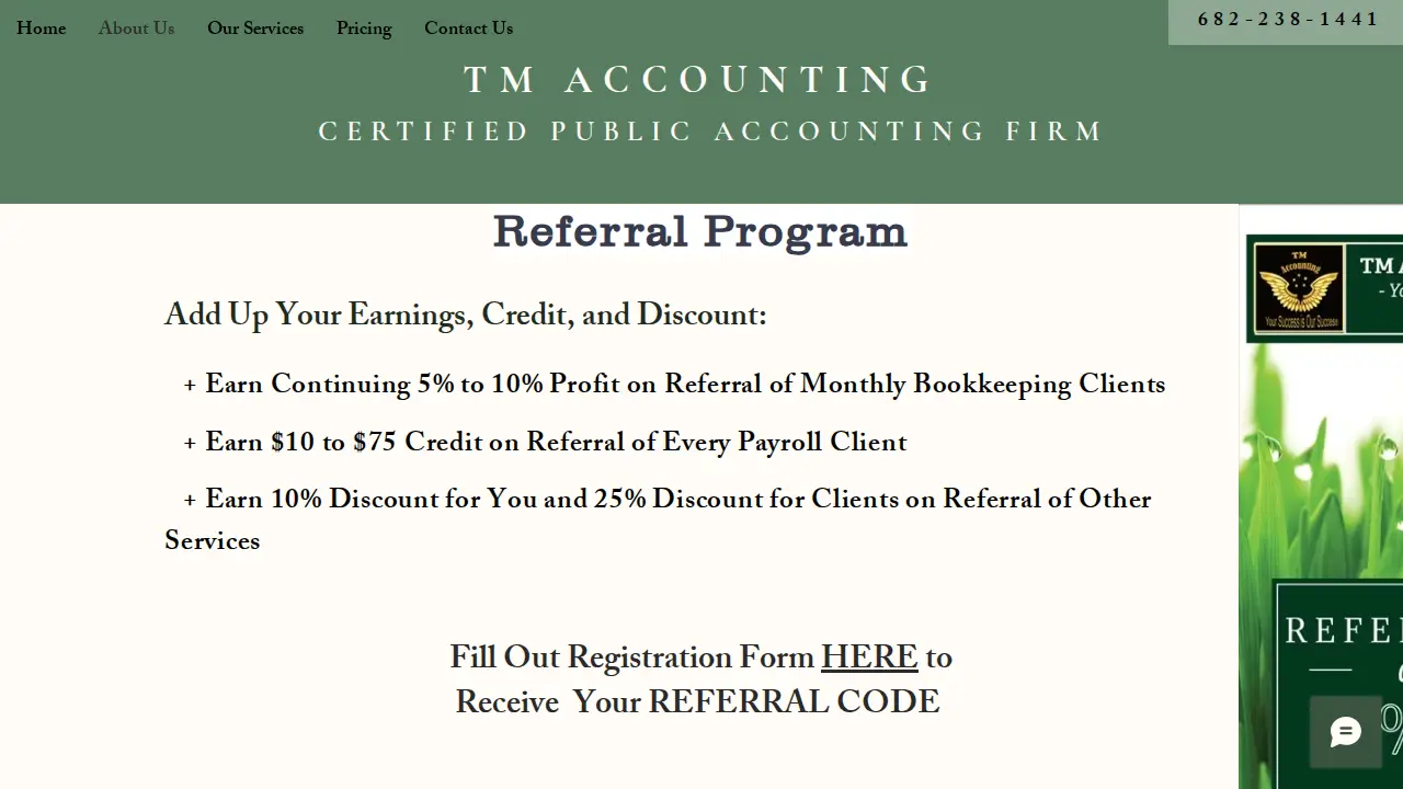 TM Accounting page