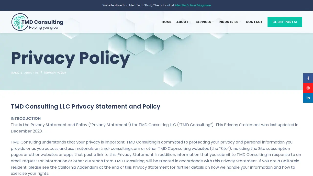 TMD Consulting LLC page