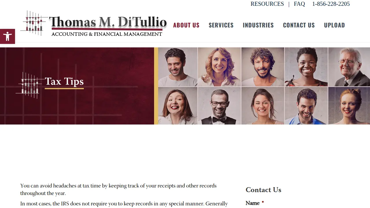 TMD Accounting - Thomas M. DiTullio page