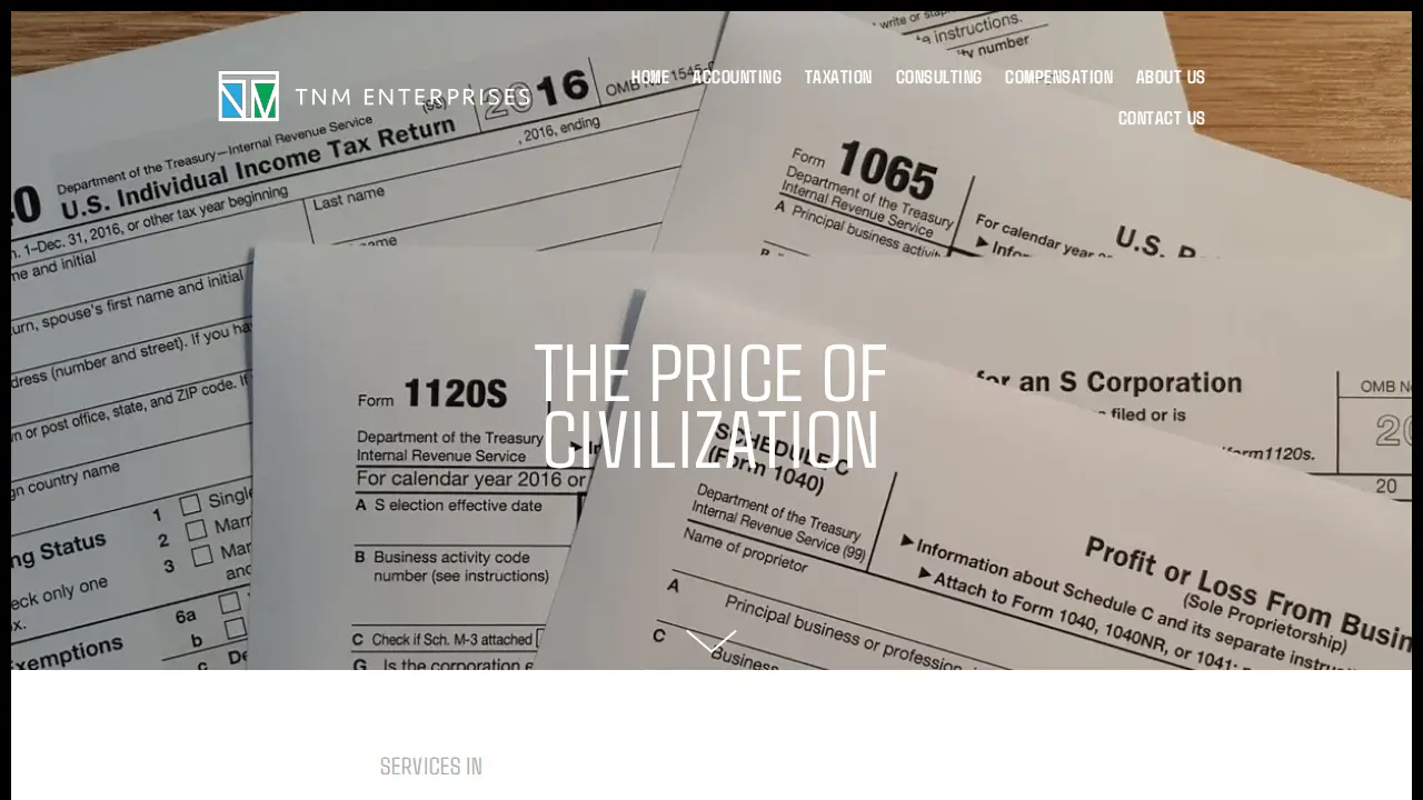 TNM Enterprises page