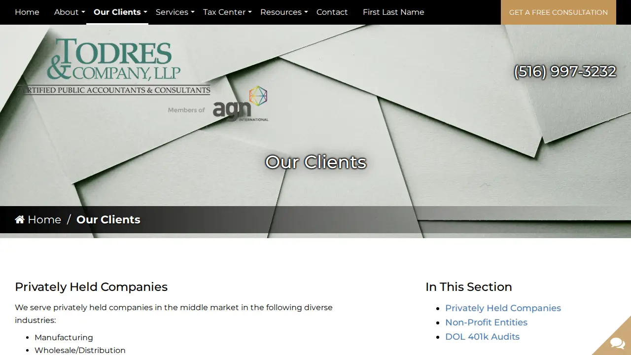 Todres & Co LLP page