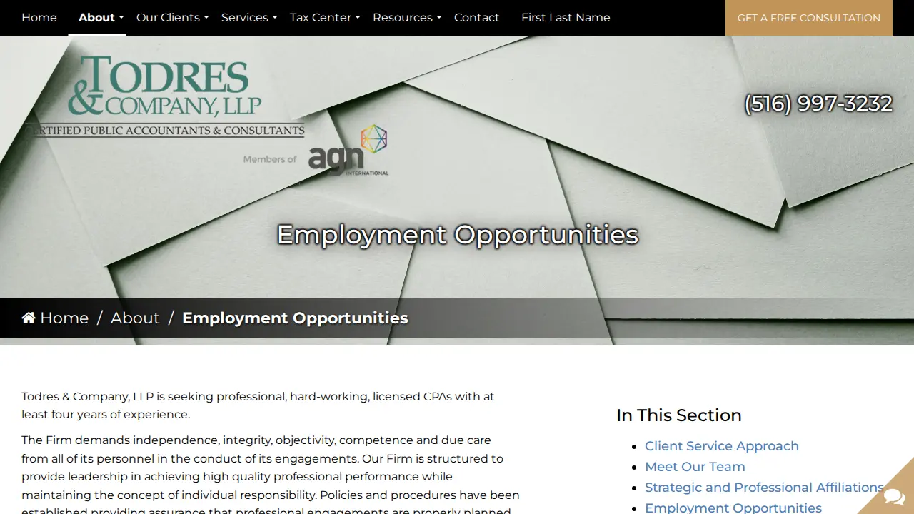 Todres & Co LLP page