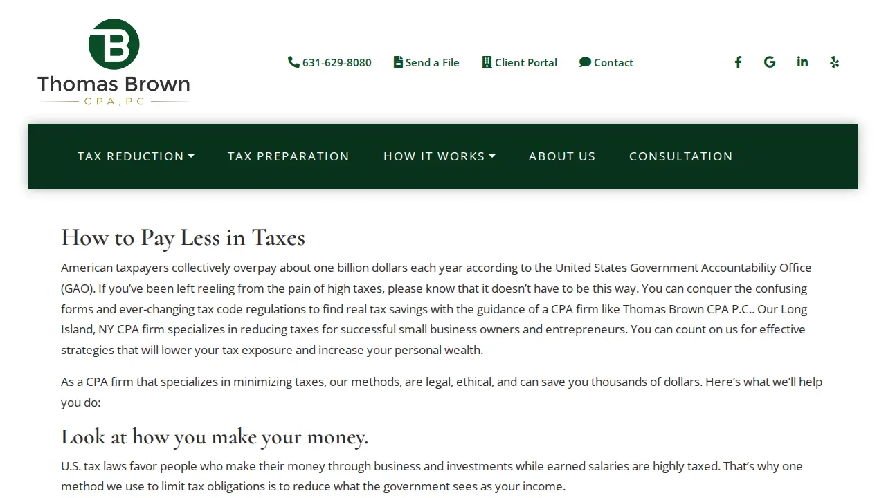 Thomas Brown CPA PC page