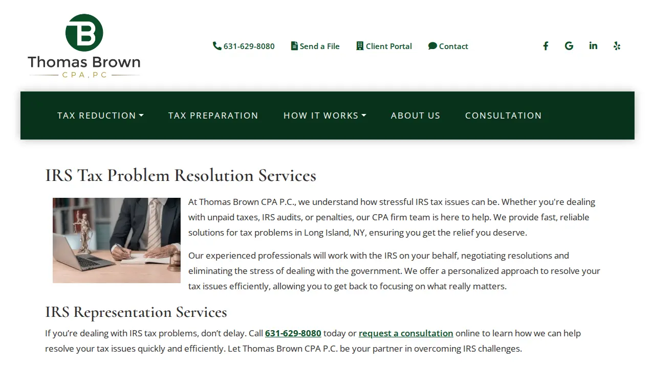 Thomas Brown CPA PC page