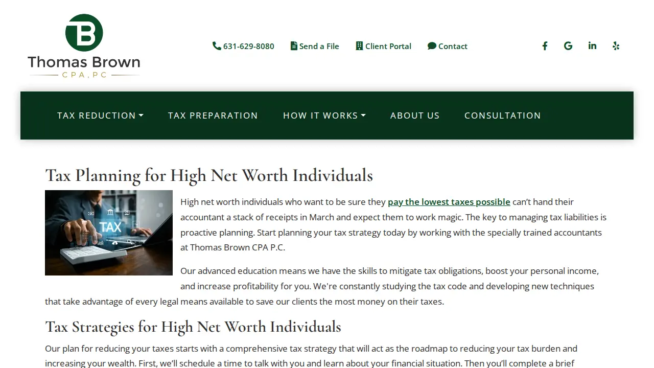 Thomas Brown CPA PC page