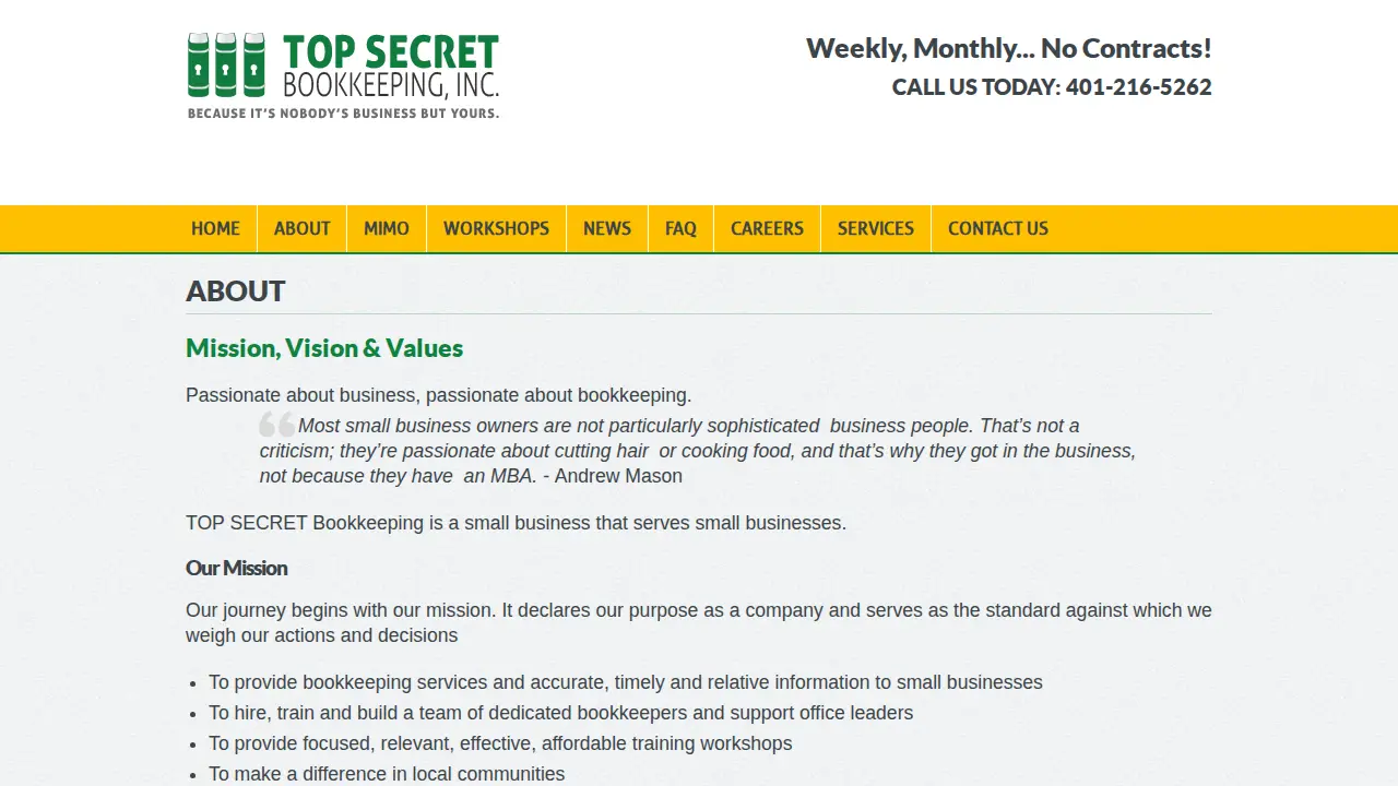TOP SECRET Bookkeeping page