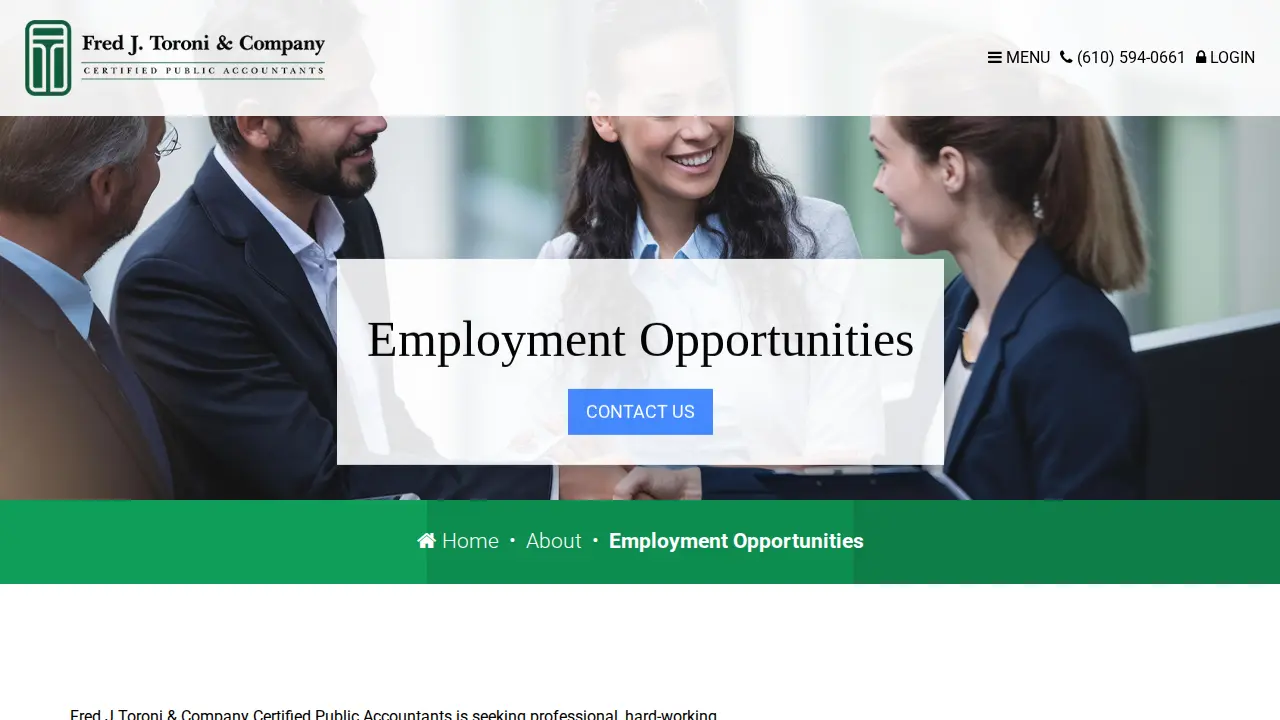 Fred J. Toroni & Company Certified Public Accountants page