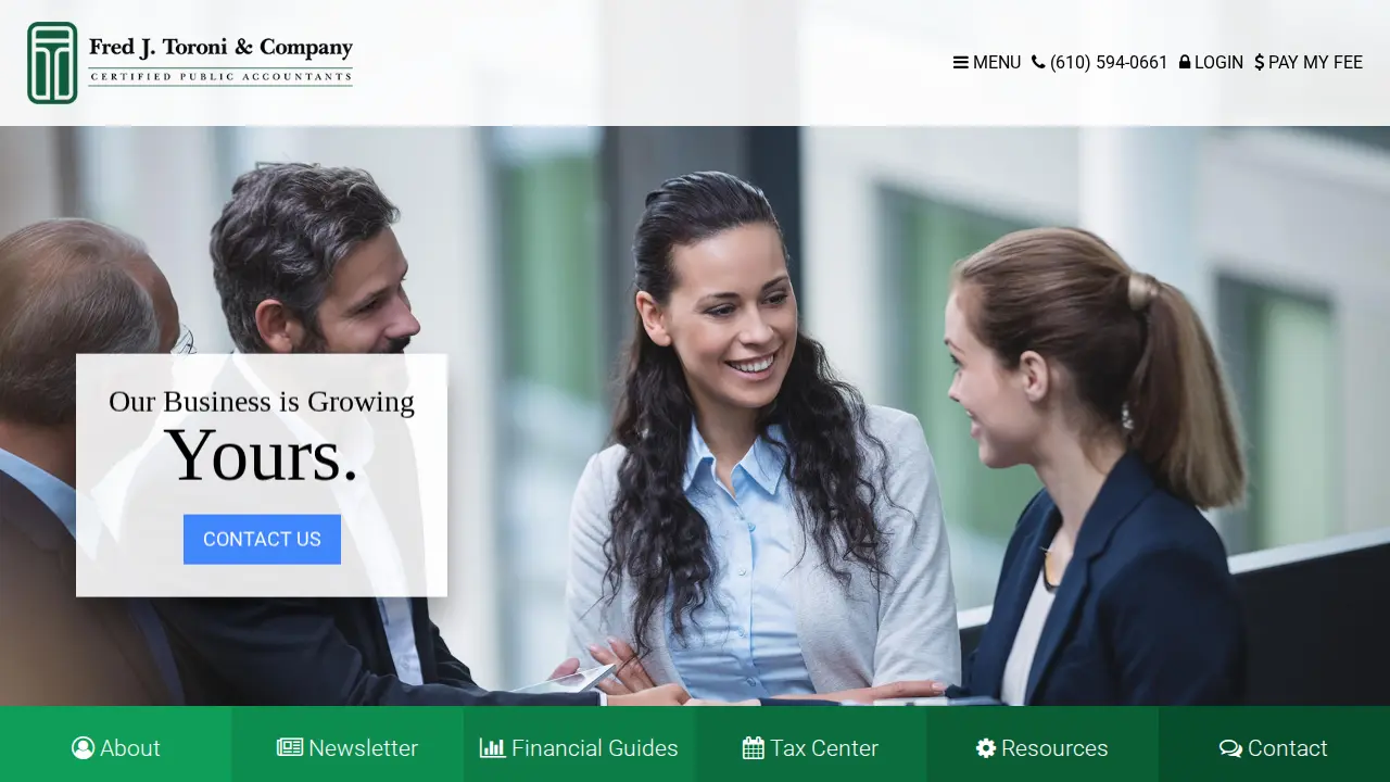 Fred J. Toroni & Company Certified Public Accountants page