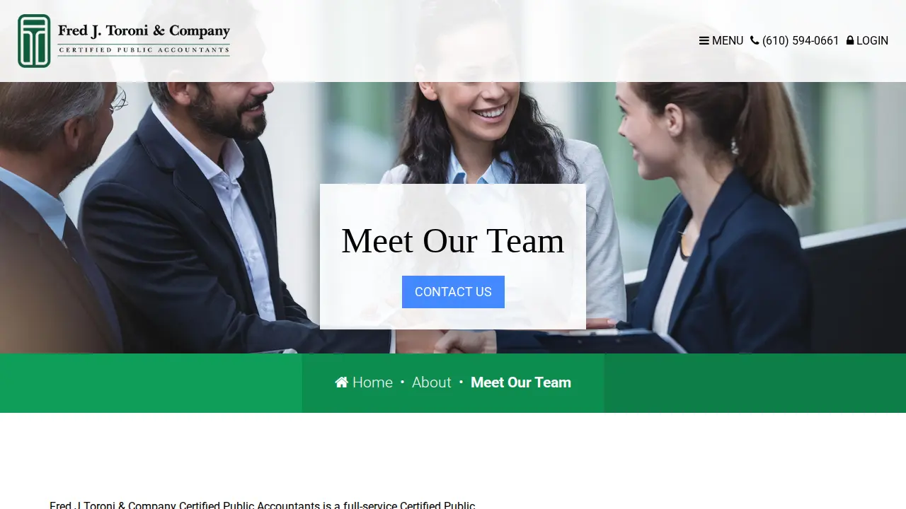 Fred J. Toroni & Company Certified Public Accountants page