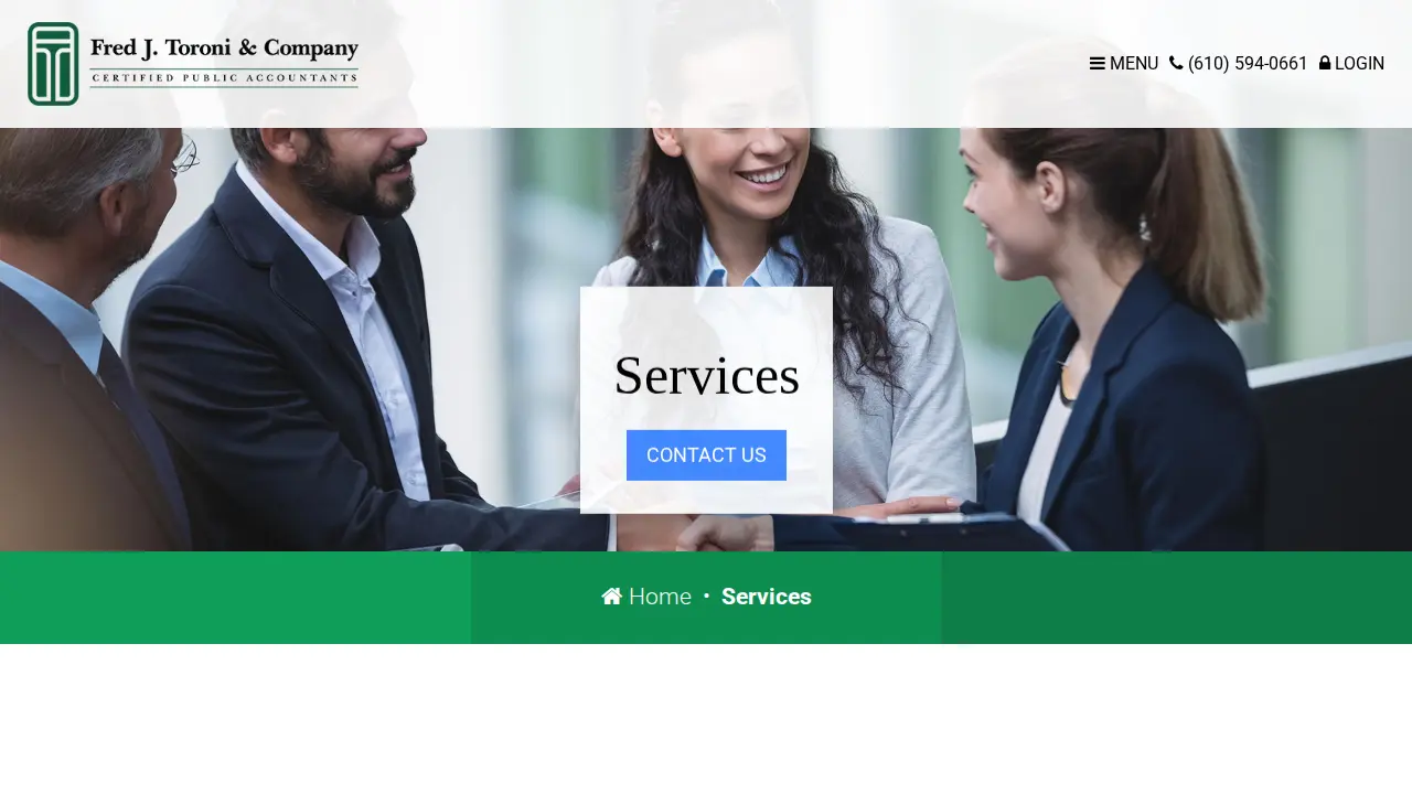Fred J. Toroni & Company Certified Public Accountants page