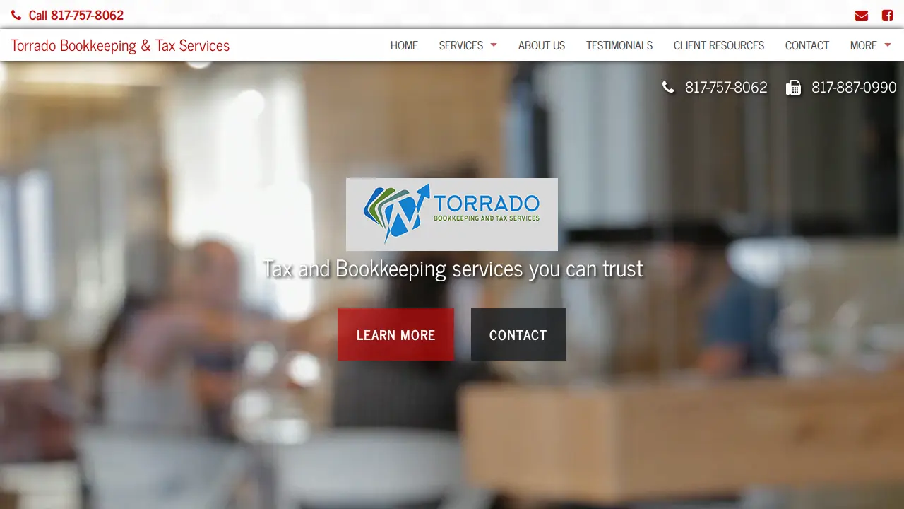 Torrado Bookkeeping and Tax Services page