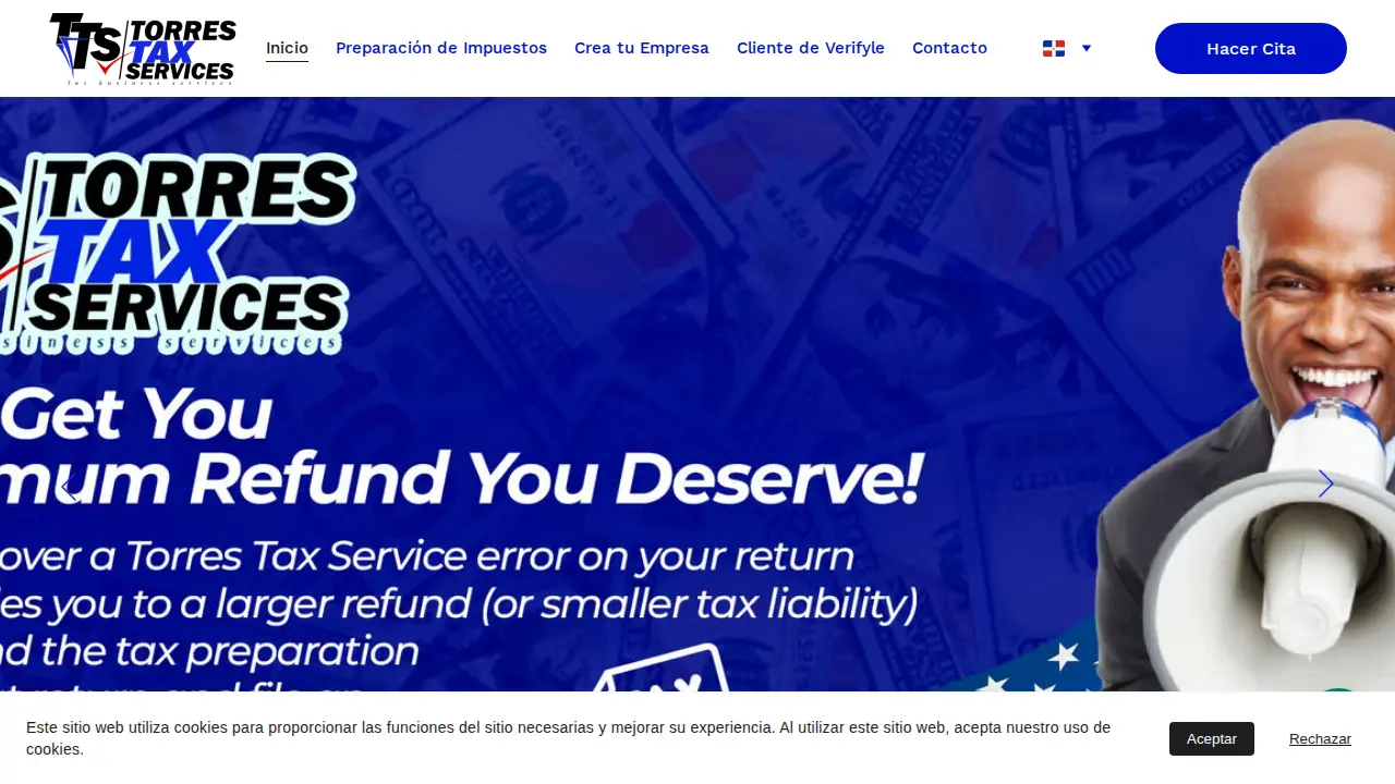Torres Tax Service page