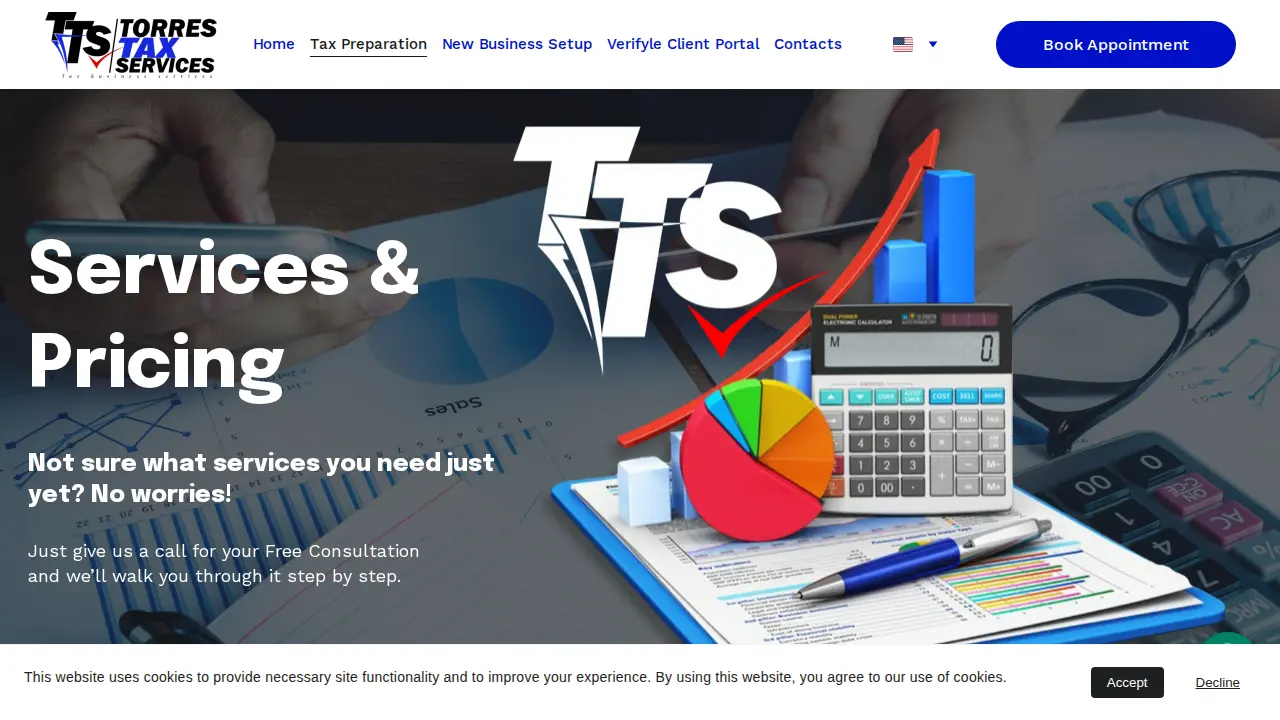 Torres Tax Service page