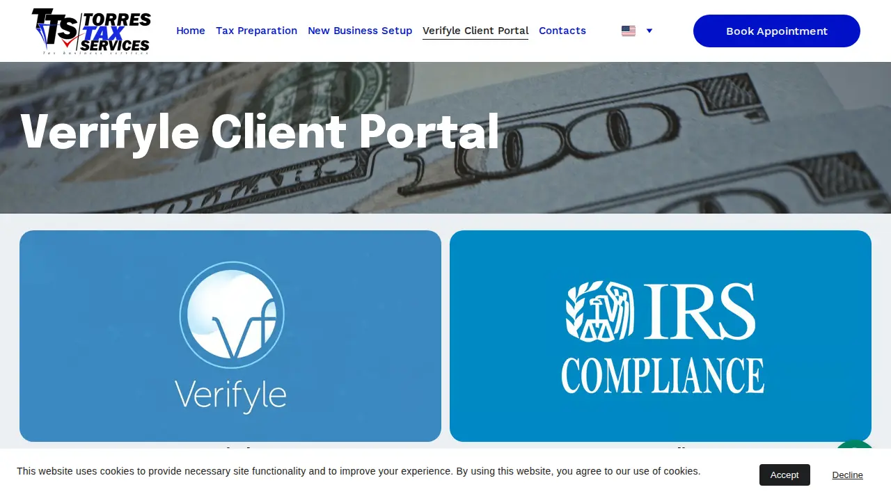 Torres Tax Service page