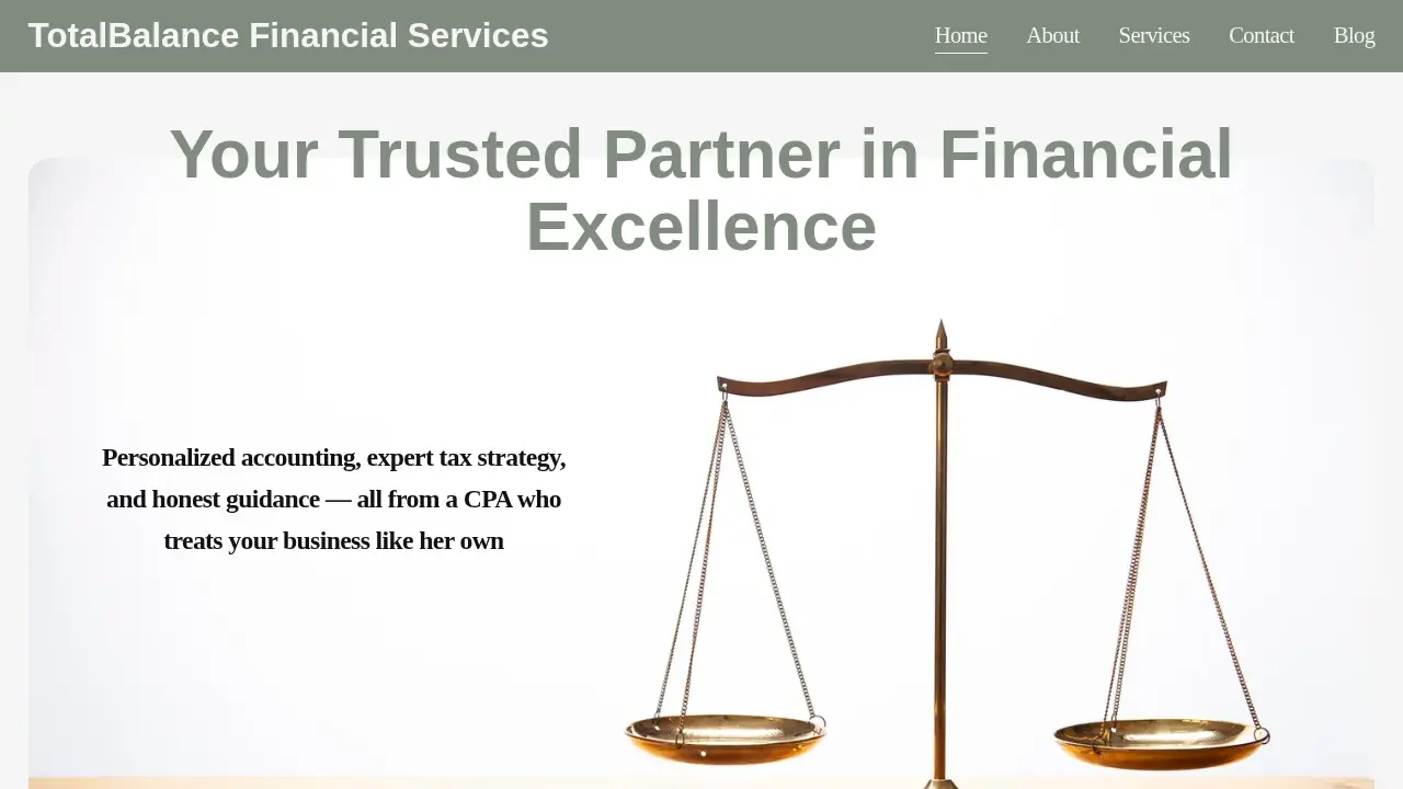 TotalBalance Financial Services website