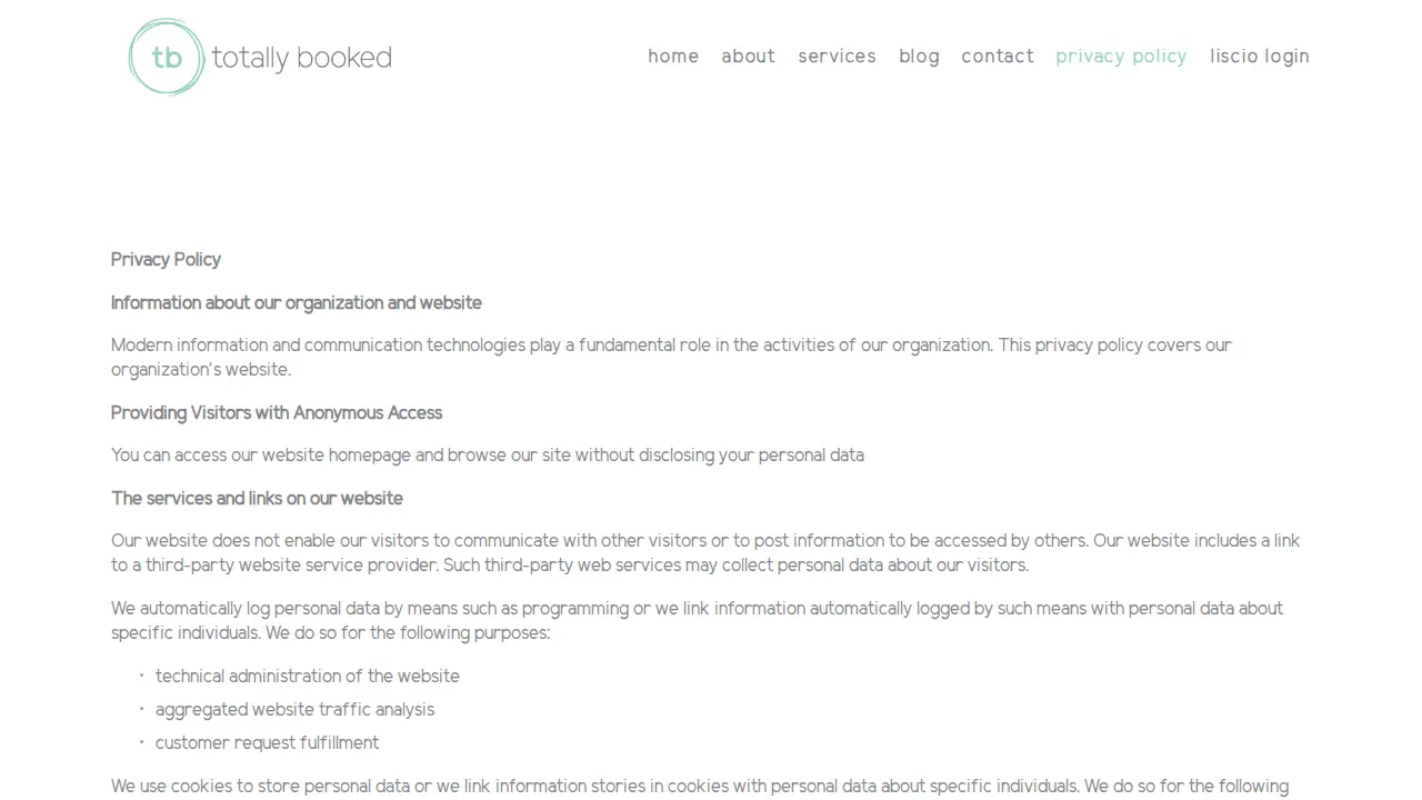 Totally Booked page