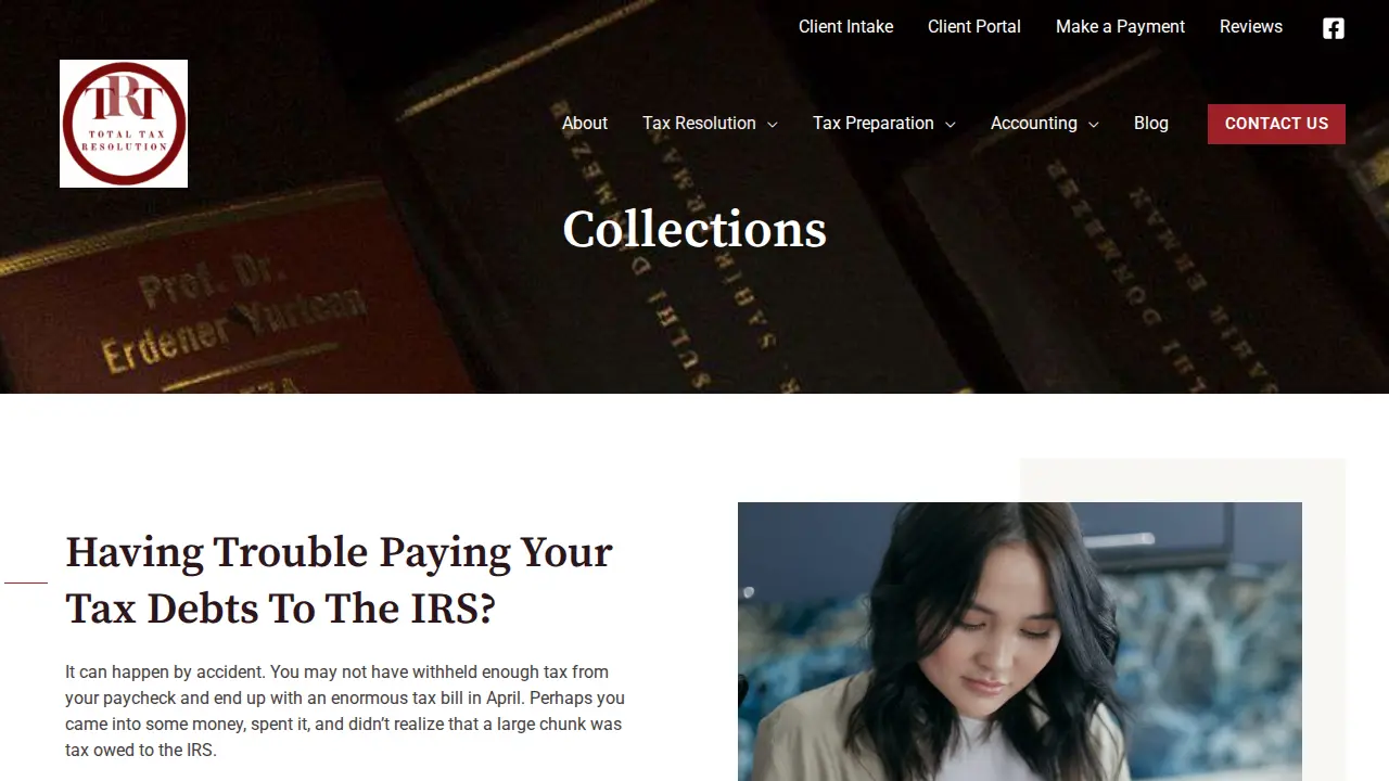 Total Tax Resolution page