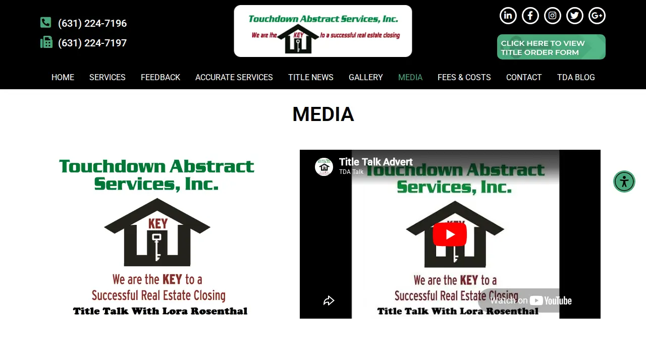 Touchdown Abstract Services Inc page