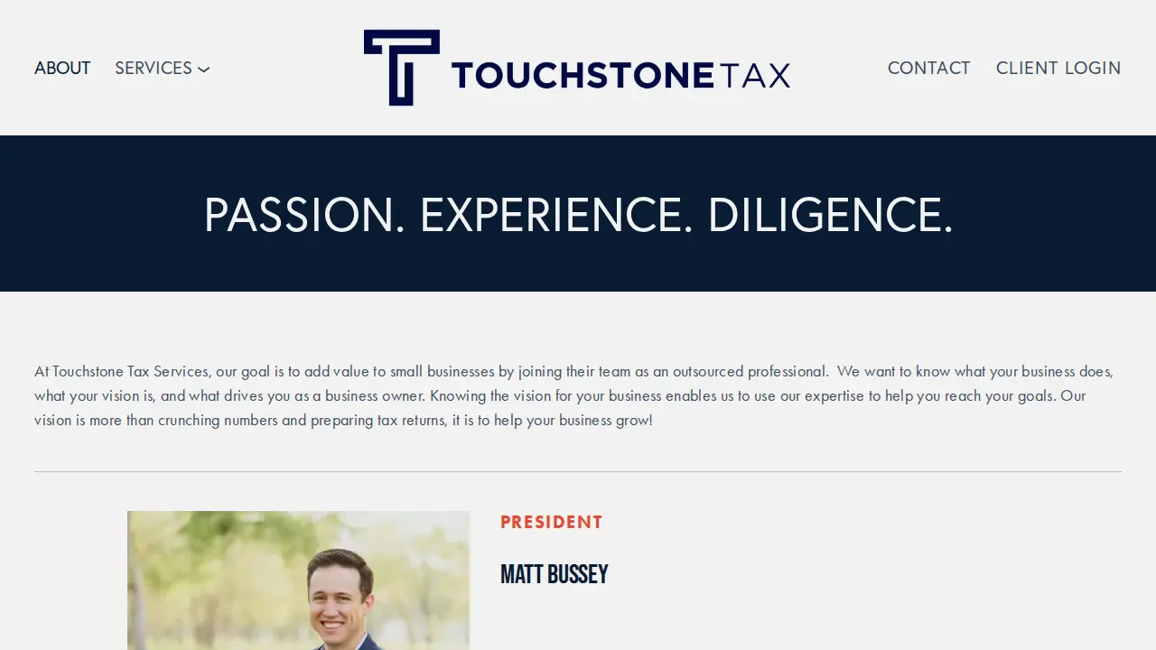 Touchstone Tax Services page