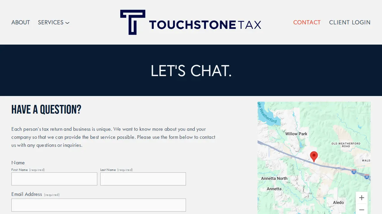 Touchstone Tax Services page