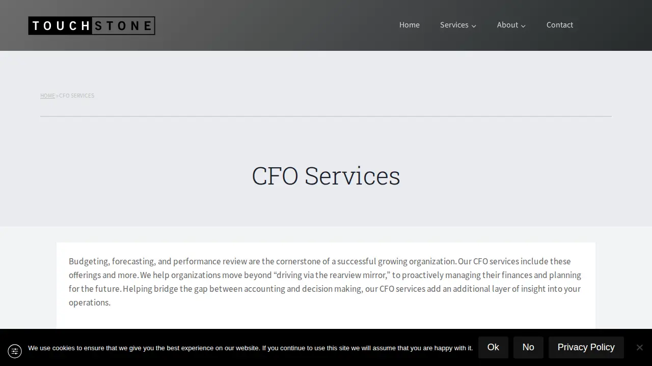 Touchstone Accounting page