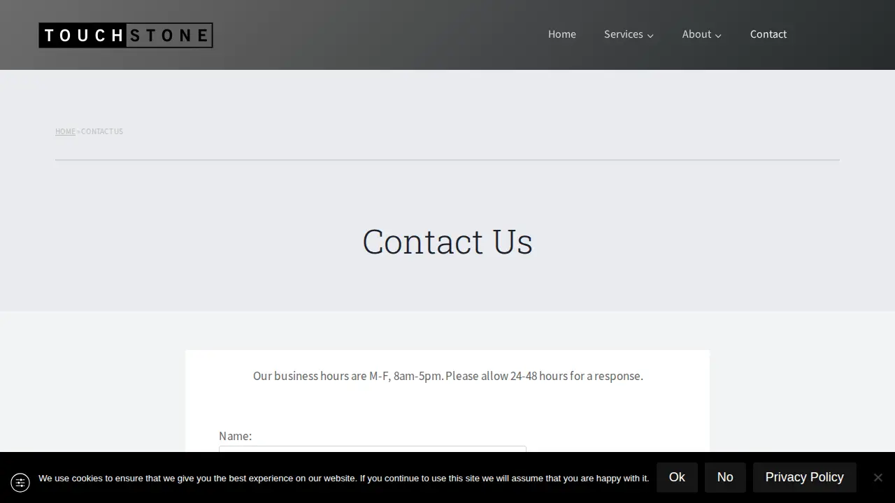 Touchstone Accounting page
