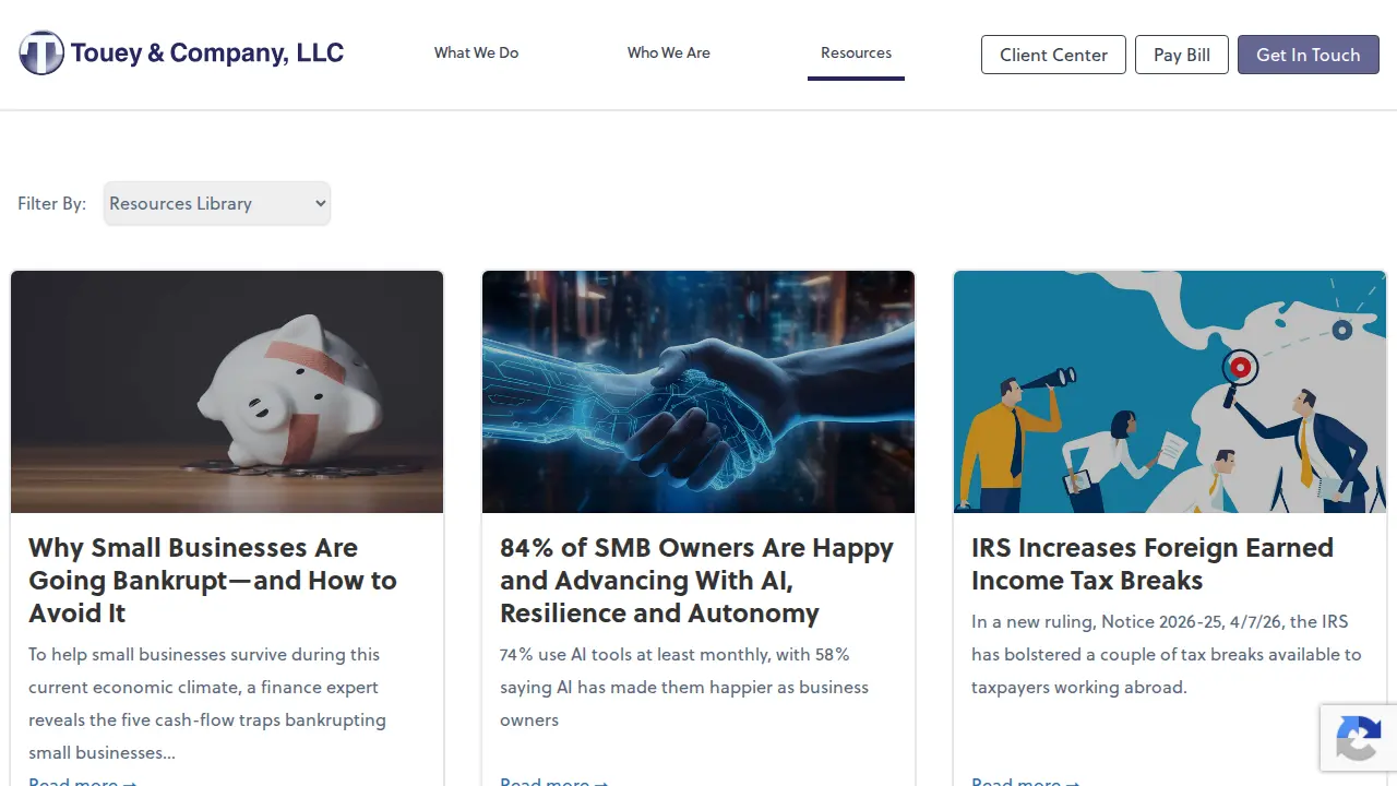 Touey and Company LLC, CPAs page