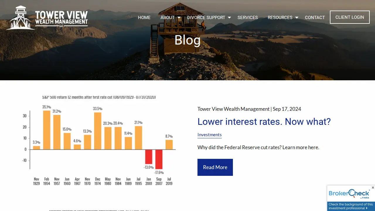 Tower View Wealth Mangement page