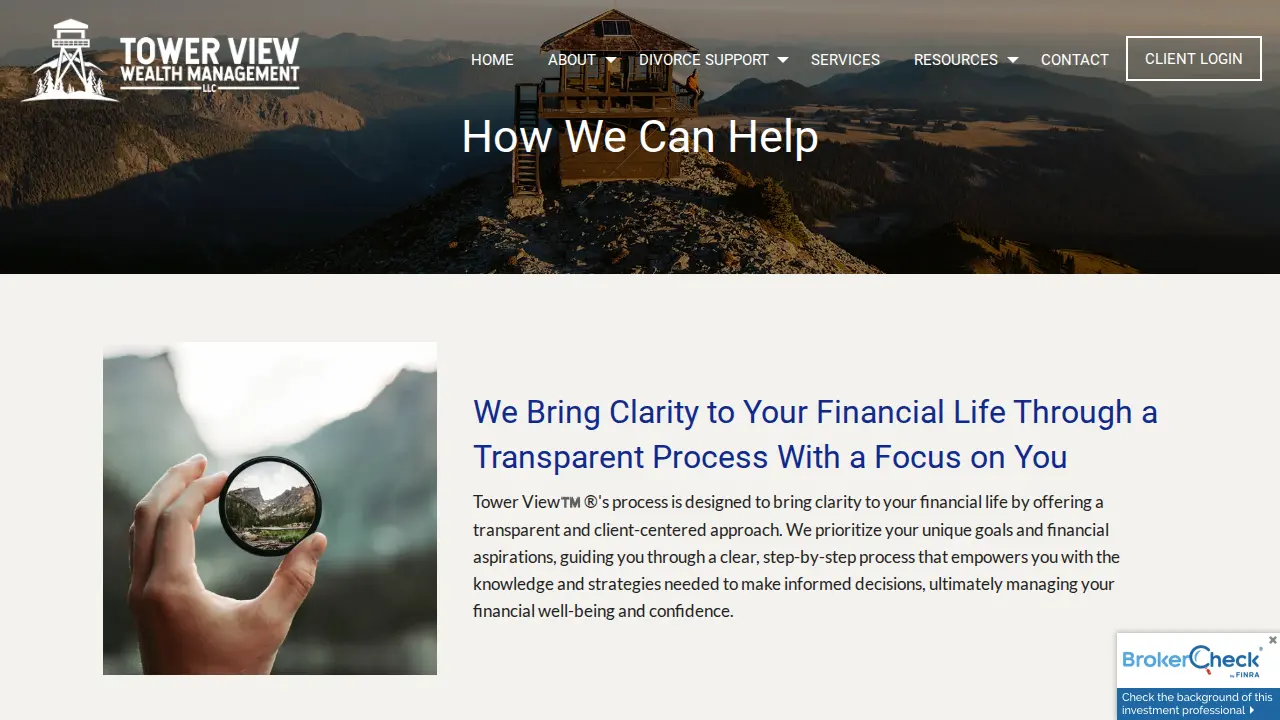 Tower View Wealth Mangement page