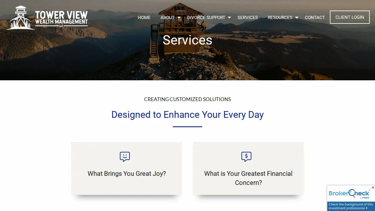 Tower View Wealth Mangement page
