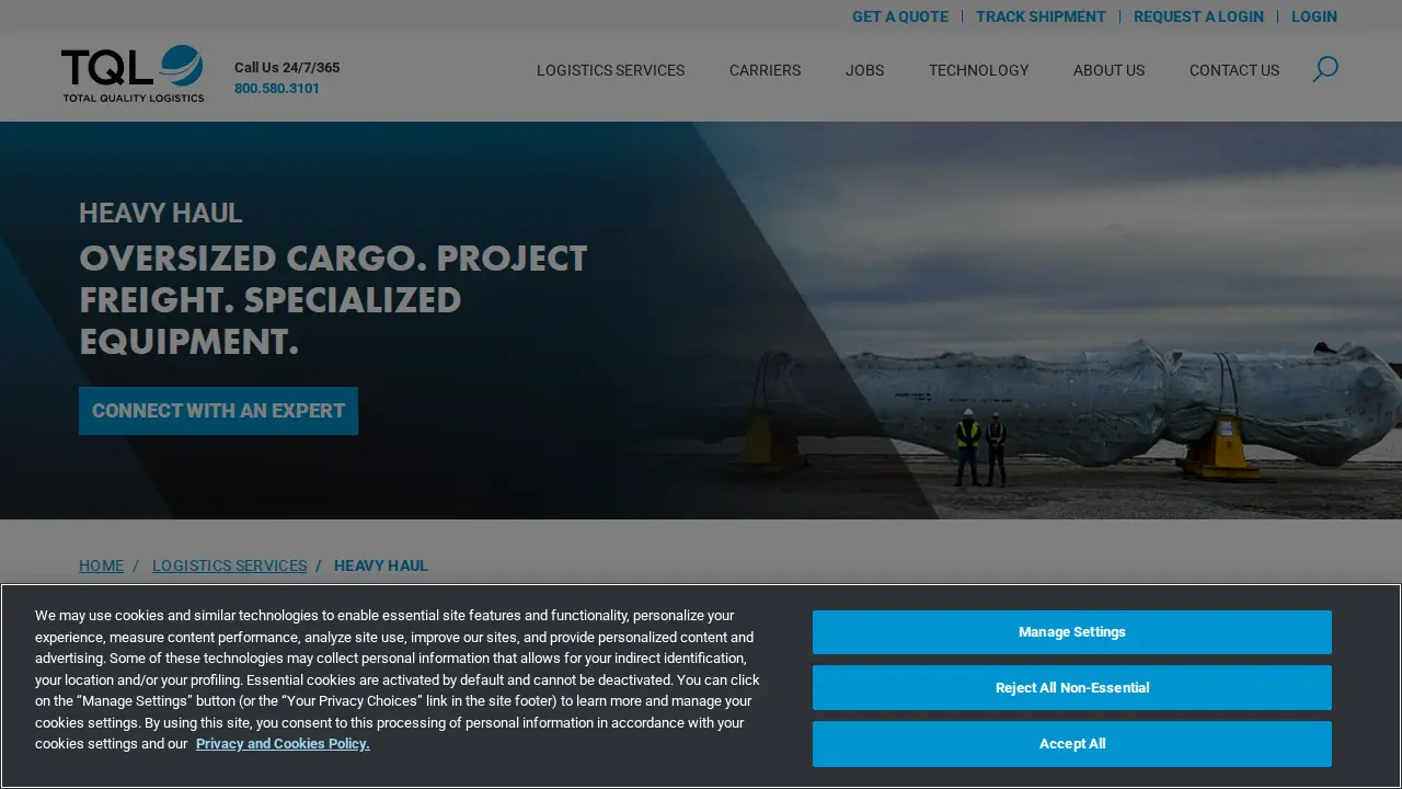 Total Quality Logistics page