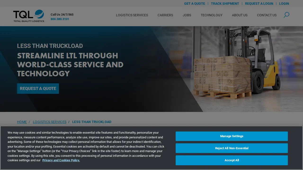 Total Quality Logistics page