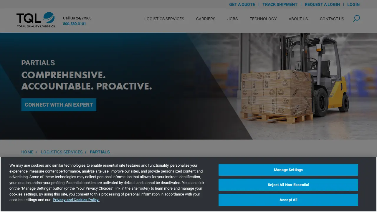 Total Quality Logistics page