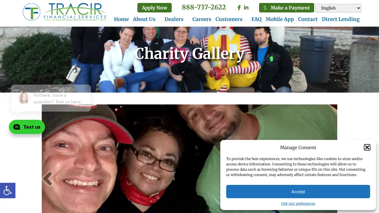 TRACIR Financial Services page