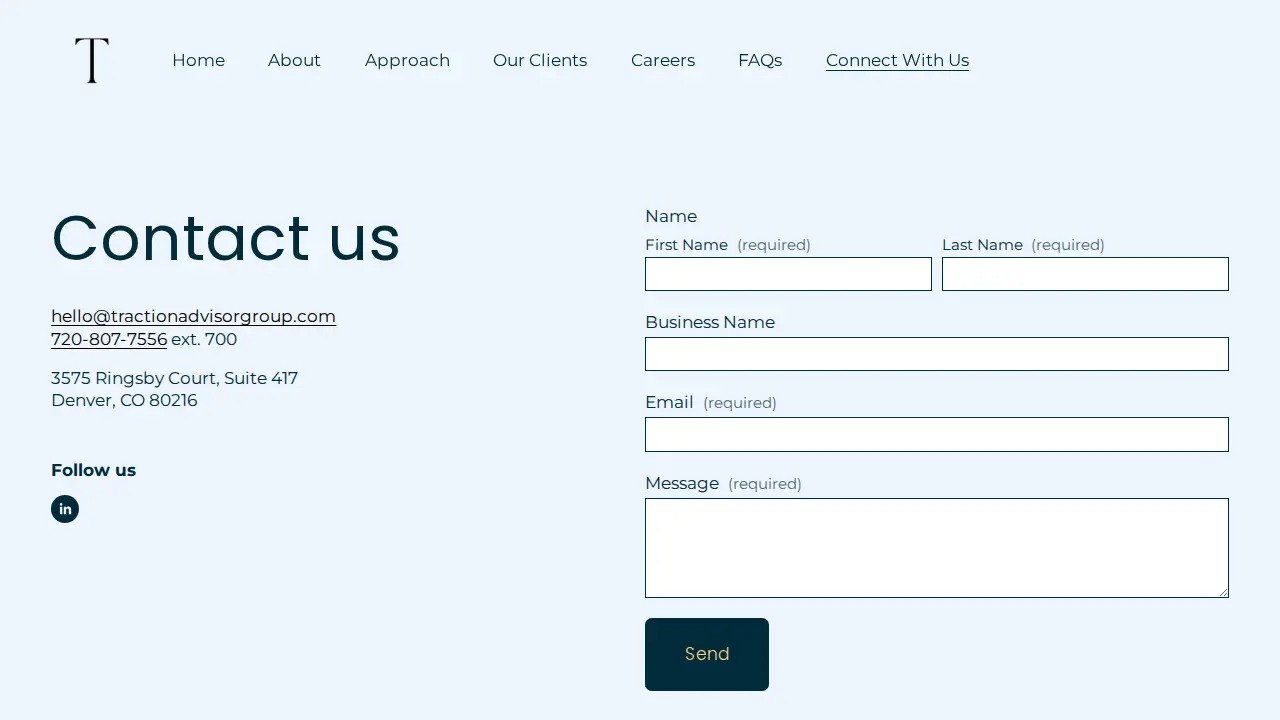 Traction Accounting Group page
