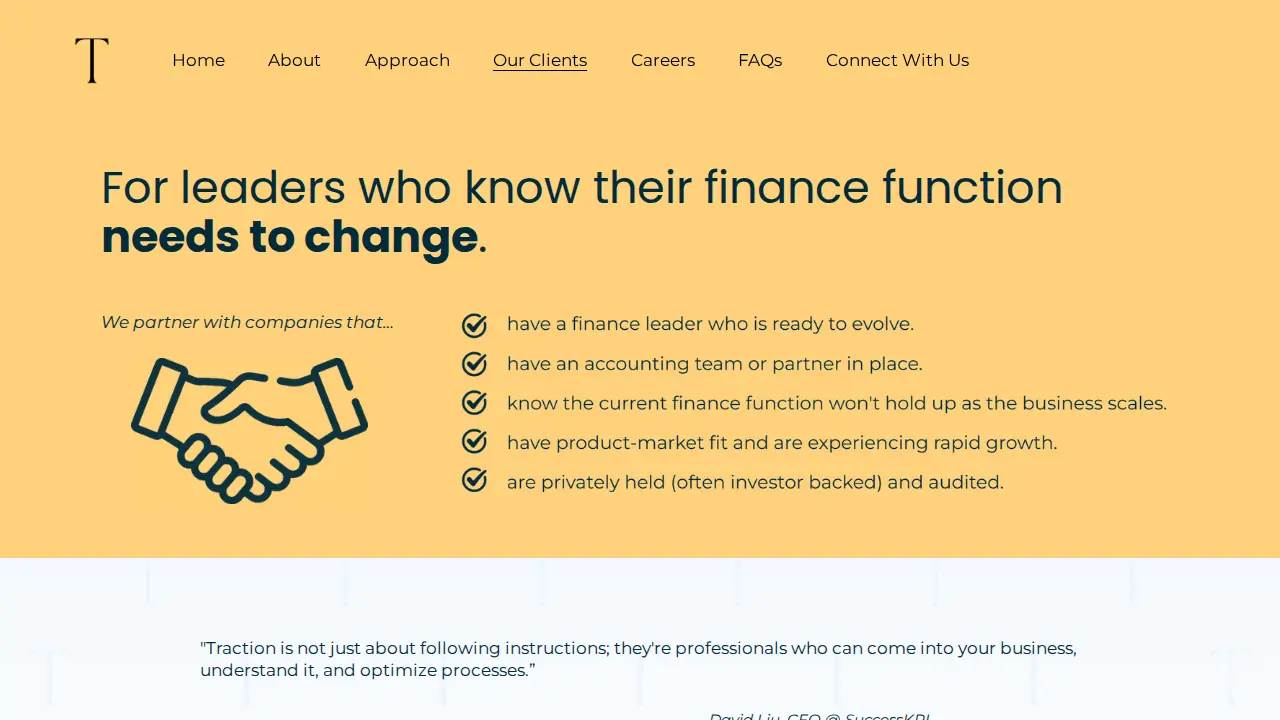 Traction Accounting Group page