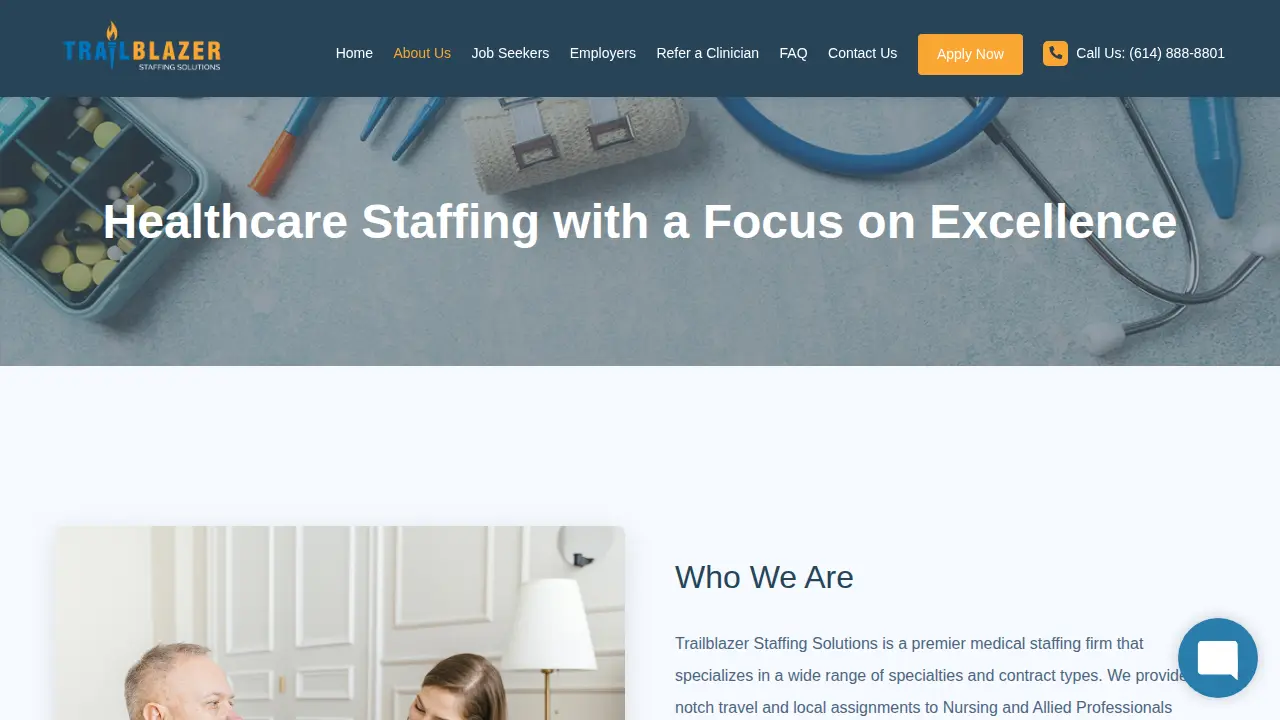 TrailBlazer Staffing Solutions page
