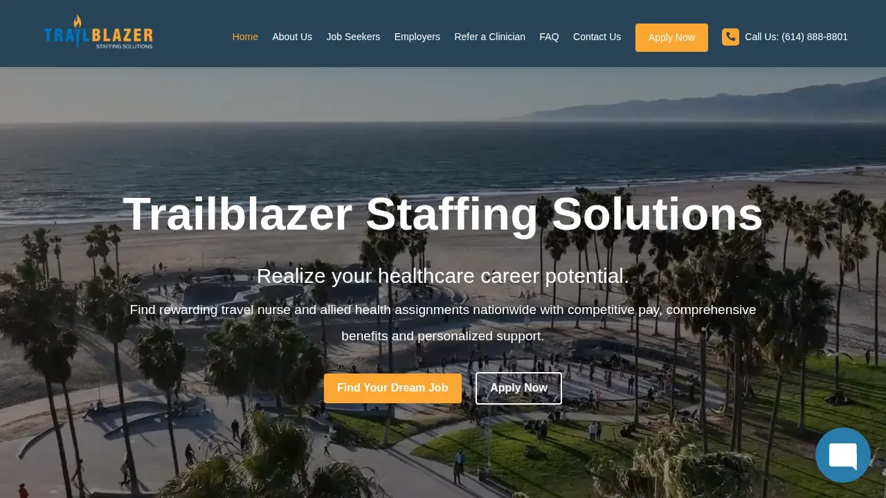 TrailBlazer Staffing Solutions page