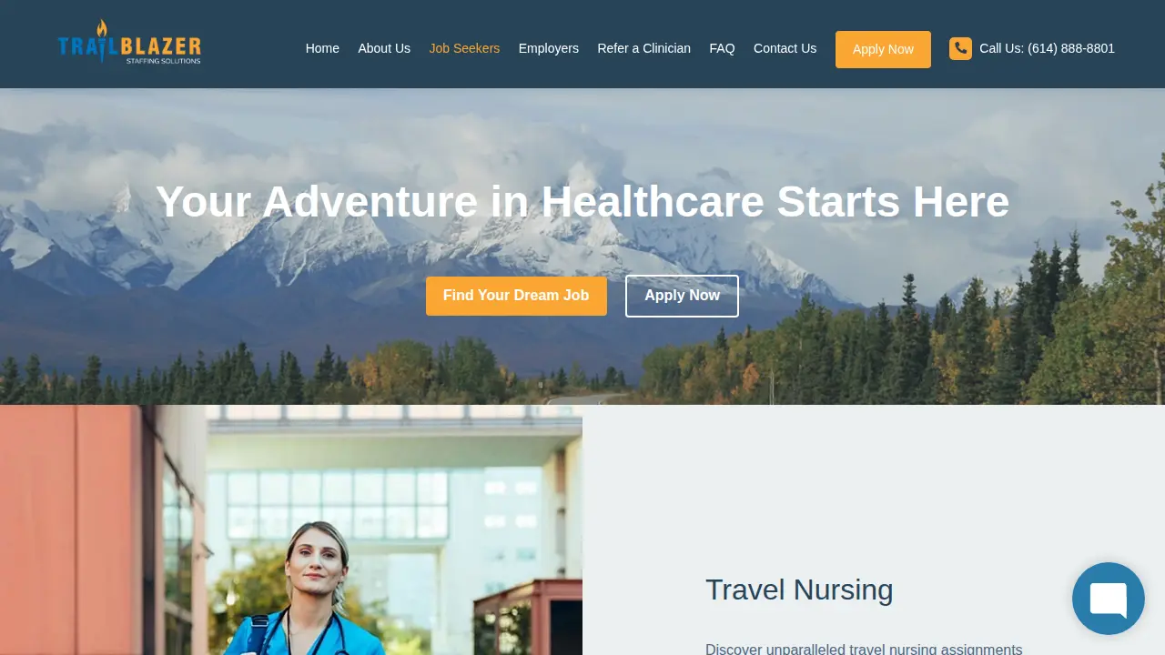 TrailBlazer Staffing Solutions page