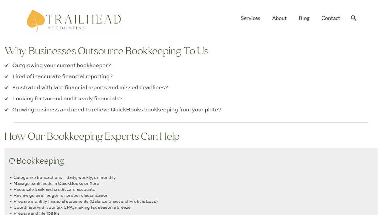 Trailhead Accounting Solutions CPA, LLC page