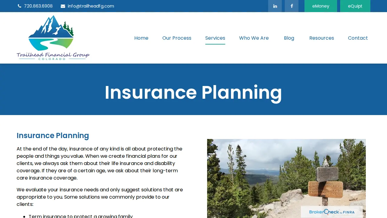 Trailhead Financial Group page